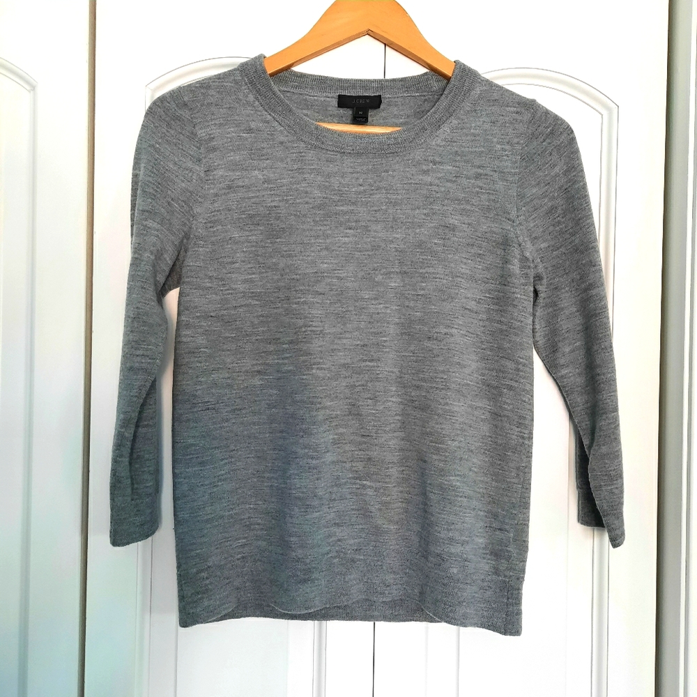 100% Merino wool 3/4 sleeve sweater by JCrew
